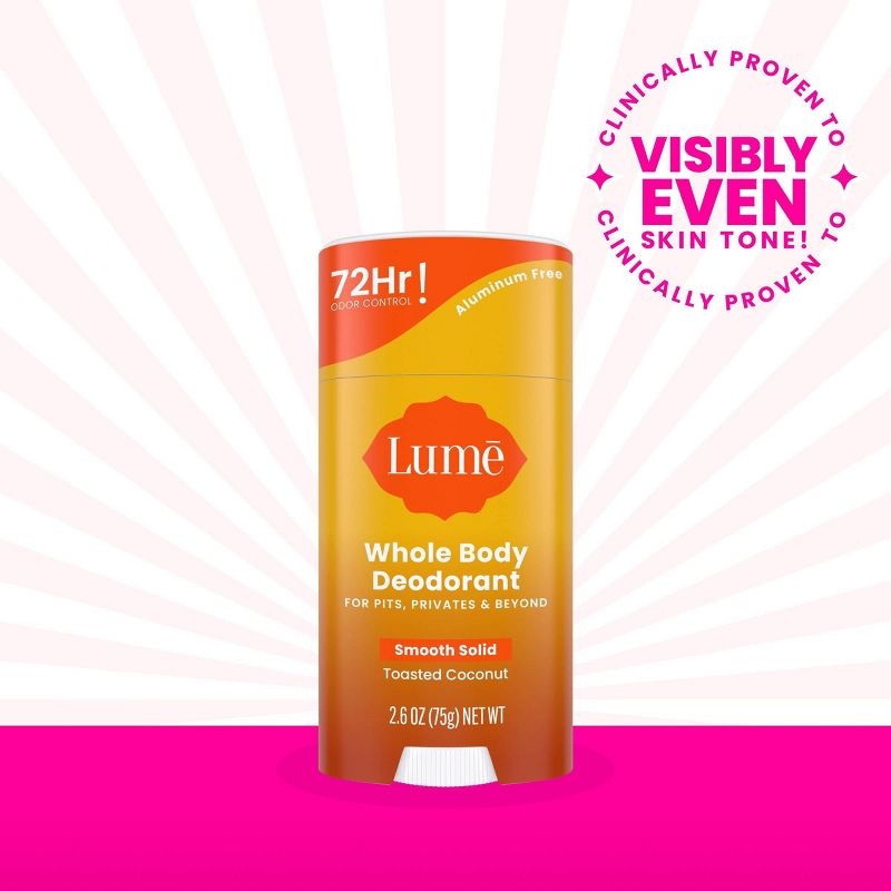 Lume Whole Body Women&#8217;s Deodorant - Smooth Solid Stick - Aluminum Free - Toasted Coconut Scent - 2.6oz, 5 of 17
