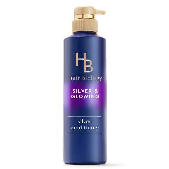 Hair Biology Purple Conditioner with Biotin for Gray Blonde Brassy Color Treated Hair Fights Brassiness and Replenishes - 12.8 fl oz