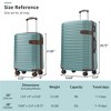 BEAFUP Hardshell Luggage Set with TSA Lock, 360° Spinner Wheels, Lightweight Durable Travel Suitcases for Women/Men Carry-On & Check-In - 3 of 4