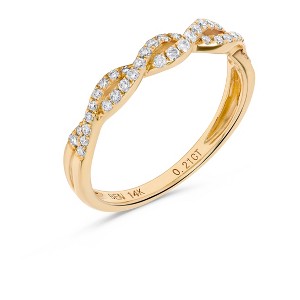 H.J. Namdar 0.2 ct tw Diamond Twist Ring 14K Gold Natural Diamonds - 1 of 4