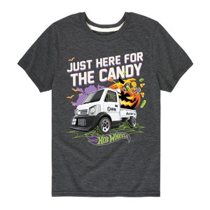 Boys' - Hot Wheels - Halloween Here For The Candy Short Sleeve Graphic T-Shirt - 1 of 4