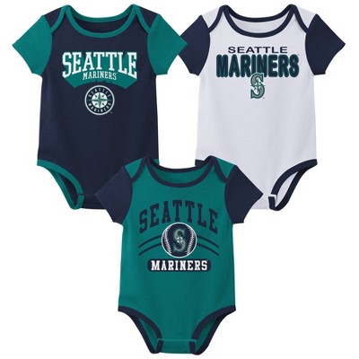 MLB Seattle Mariners Infant Boys' 3pk White Bodysuit