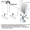 Azar 7"" x 5"" Vertical/Horizontal T-Strip Acrylic Sign Holder 10/Pack 102722 - 3 of 3