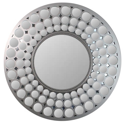 Northlight 24.75 Silver Cascading Orbs Round Wall Mirror : Target