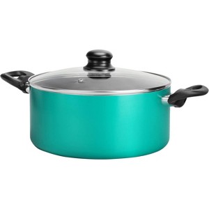 NutriChef Green Dutch Oven Pot with Lid - 4.44 Quart, Non-Stick Kitchen Cookware -  (ACNCCWCOR15DOP) - 1 of 1
