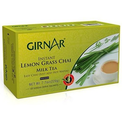Girnar Instant Chai (Tea) Premix With Lemongrass, 10 Sachet Pack