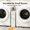 Tangkula Slim Bathroom Storage Cabinet Freestanding Toilet Paper Holder with Slide Out Drawers for Small Spaces White/Black - 2 of 4