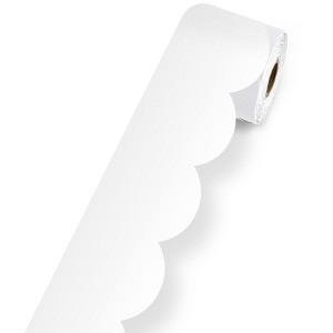 Carson Dellosa Education White Rolled Scalloped Bulletin Board Borders, 65 Feet (Pack of 2) - 1 of 1