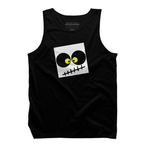 Men's Design By Humans Square Skull By LonaMisa Tank Top - 1 of 4