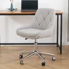 Lyngins Ergonomic Office Chair with Gold-Plated Five-Claw Chair Legs, Modern Teddy Fabric Home Office Desk Chairs, Adjustable Height Computer Chair - 2 of 4