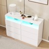 Dyonery 6-Drawer Dresser with Power Outlet and LED Light, Modern Storage Chest with Ample Capacity & Smooth Glides - 2 of 4