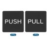 Unique Bargains Square Self-Adhesive Decor Home Business Push Pull Door Sign 4 Pcs - 3 of 4