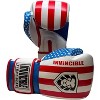 Invincible Fight Gear Hook & Loop Leather Training Boxing Gloves with USA Flag Colors – Ideal for Boxing, Kickboxing, Muay Thai, MMA, Men, Women, Kids - 2 of 4