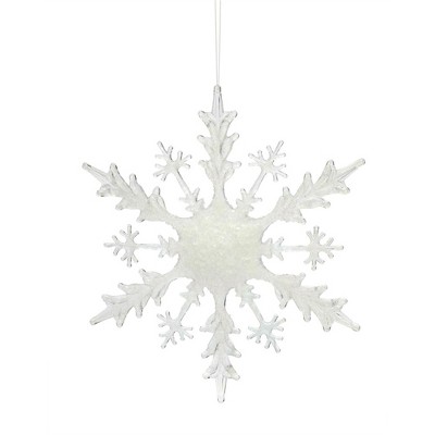 Melrose 6.25" Clear Snowflake Hanging Christmas Ornament