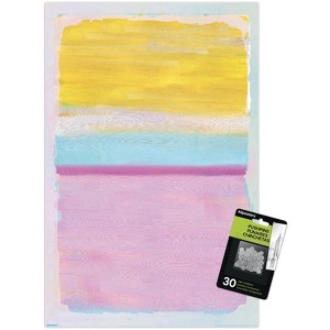 Trends International Reinders: Abstract - Colorful Squares in Pink and Yellow Unframed Wall Poster Prints - 1 of 4