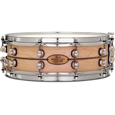 Pearl Music City Custom Solid Shell Snare Maple with Kingwood Center Inlay
