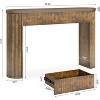 Tribesigns Console Table with 2 Hidden Drawers, 47.24-Inch Oval Curved Sofa Table Behind Couch for Living Room, Hallway, Entrance - 3 of 4