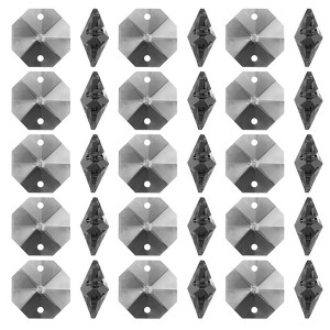 Unique Bargains Hanging Ornament DIY Craft Prisms 2 Holes Octagon Suncatchers 0.55" 100 Pcs - 1 of 4