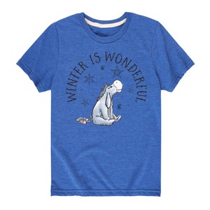 Boys' - Winnie the Pooh - Eeyore Winter is Wonderful Christmas Short Sleeve Graphic T-Shirt - 1 of 4