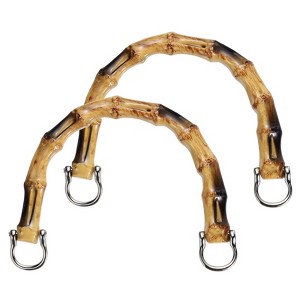 Unique Bargains U-Shaped Bag Making Supplies ABS Purse Handles with Gold Buckle 2 Pcs - 1 of 4