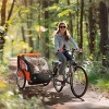 Sillysis 2-Seat Child Bike Trailer for Kids with a Strong Steel Frame - 3 of 4