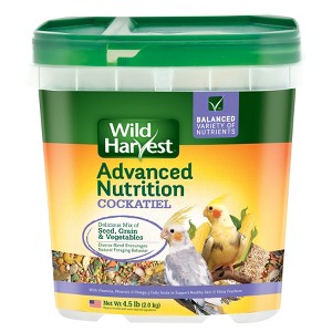 Wild Harvest Advanced Nutrition Grain and Vegetable Flavor Cockatiel Bird Dry Food - 4.5lb - 1 of 4
