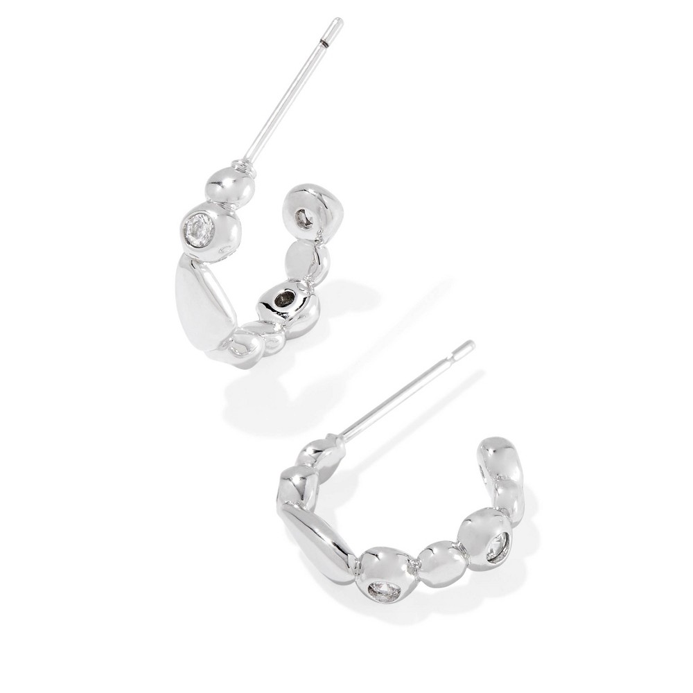 Photos - Earrings KENDRA SCOTT Mady Huggie Hoop  - Silver 