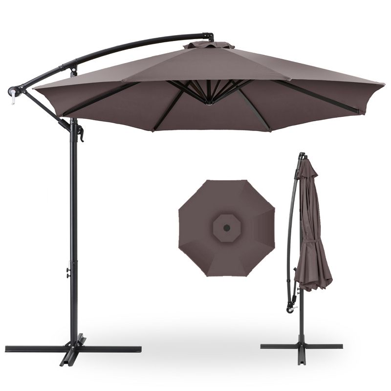 Best Choice Products 10ft Offset Hanging Outdoor Market Patio Umbrella w/ Easy Tilt Adjustment, 1 of 8