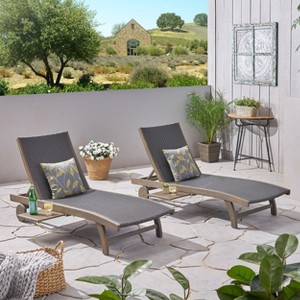 PAGED Patio Chaise Lounge Simple Wooden Folding Chair with Handle Modern Lounge Chair with Curved Design for Garden, Poolside - 1 of 4