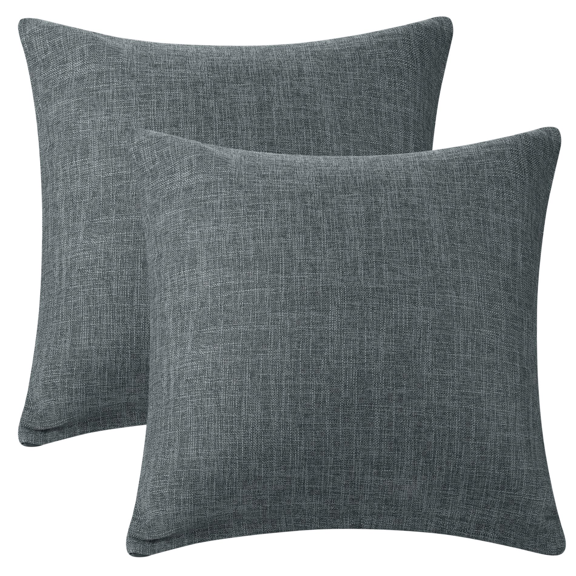 Unique Bargains Linen Solid Contemporary Indoor Outdoor Decorative Throw Pillow Cover 2 Pcs