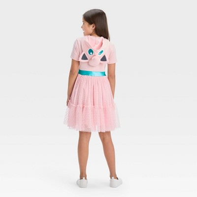 Offizielles Pokemon Jigglypuff-Kostüm Für Mädchen – Pinkes Kleid Mit Kopfhörer-Band & Mikrofon