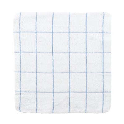 Blue and White Cotton Terry Dishcloth Set, 12 Pack