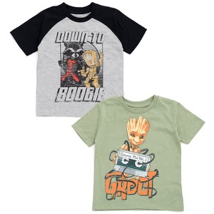 Marvel Avengers Rocket Raccoon Groot 2 Pack T-Shirts Little Kid to Big Kid - 1 of 4