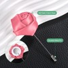 Unique Bargains Wedding Groom Boutonnieres Rose Flower Lapel Pins for Men 1 Pc - 2 of 4