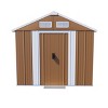 Metal Backyard Storage Shed with Sliding Door and Windows,Heavy Duty Outdoor Garden Storage Shed,Weatherproof Metal Tool Shed-Coolbibila - 2 of 4