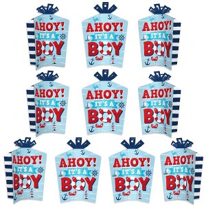 Big Dot of Happiness Ahoy It's a Boy - Table Decorations - Nautical Baby Shower Fold and Flare Centerpieces - 10 Count - 1 of 4