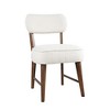 Jofran,Wes Mid-Century Modern Boucle Upholstery Dining Chair (Set of 2) - 3 of 4