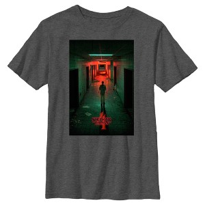 Boy's Stranger Things Four Friends Rift Apocalypse Poster T-Shirt - 1 of 4