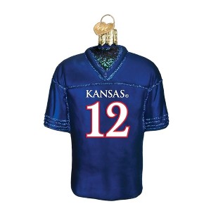 Old World Christmas Blown Glass Ornament for Christmas Tree, Kansas Jayhawks Football Jersey - 1 of 1