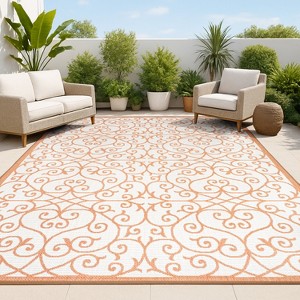 JONATHAN Y Madrid Vintage Filigree Textured Weave Indoor/Outdoor Area Rug - 1 of 4