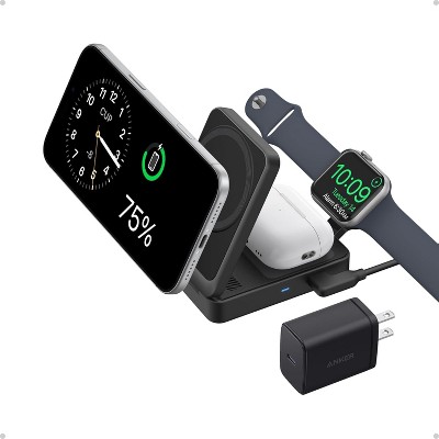 Caricatore Wireless Anker MagGo Con Supporto E Rotazione 360° – 15W Compatibile MagSafe, Qi2, Per IPhone 16/15/14 E AirPods