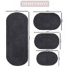 Double Ruffle Bathroom Rugs Set, Washable Rug, Extra Soft and Absorbent bath Rug, Kitchen Mat, Bath Mat Set,Non-Slip, 4 Pcs Set with Runner, Gray - 3 of 4