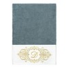 Linum Home Textiles 100% Turkish Cotton MONICA Gold Thread 3PC Embellished Towel Set - 2 of 4