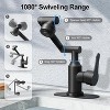 Ridstar Stainless Steel 1080° Swivel Bathroom Faucet for Single-Hole/Three-Hole Installation-Black - 3 of 4