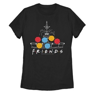 Women's Friends Fountain Umbrellas T-Shirt - 1 of 4