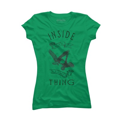 Junior's Design By Humans Inside All Of Us Is A Wild Thing By magdadesign T-Shirt