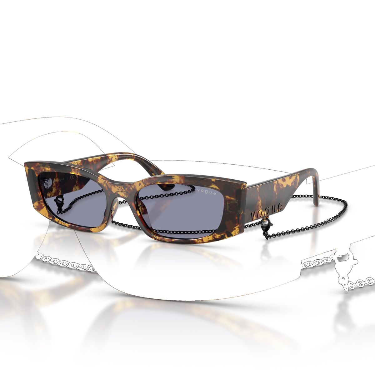 Vogue Eyewear VO5655SU 53mm Female Pillow Sunglasses - thumbnail 7