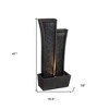 HomeRoots 41" Grey Polyresin Tower Indoor Outdoor Tabletop Fountain - 3 of 4