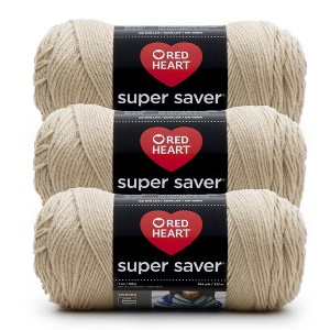 Red Heart Super Saver Yarn 3/Pack-Buff - 1 of 4