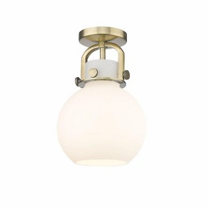 Newton Sphere - 1 Light Flush Mount In Industrial Style-12 Inches Tall and 8 Inches Wide - 1 of 1